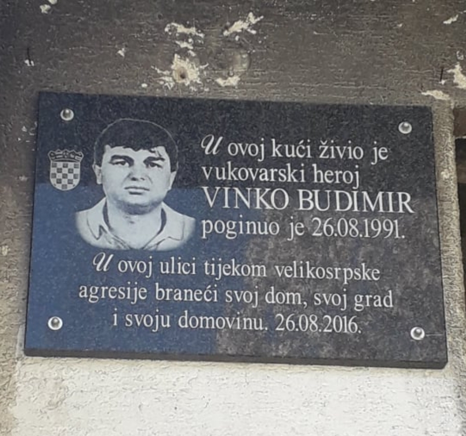 Vinko Budimir spomen ploca Vinko Budimir spomen ploca