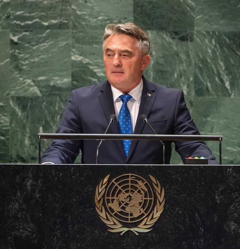 Obraćanje predsjedavajućeg Predsjedništva Bosne i Hercegovine Željka Komšića na Generalnoj debati 78. zasjedanja Generalne skupštine Ujedinjenih nacija, 20.9.2023.