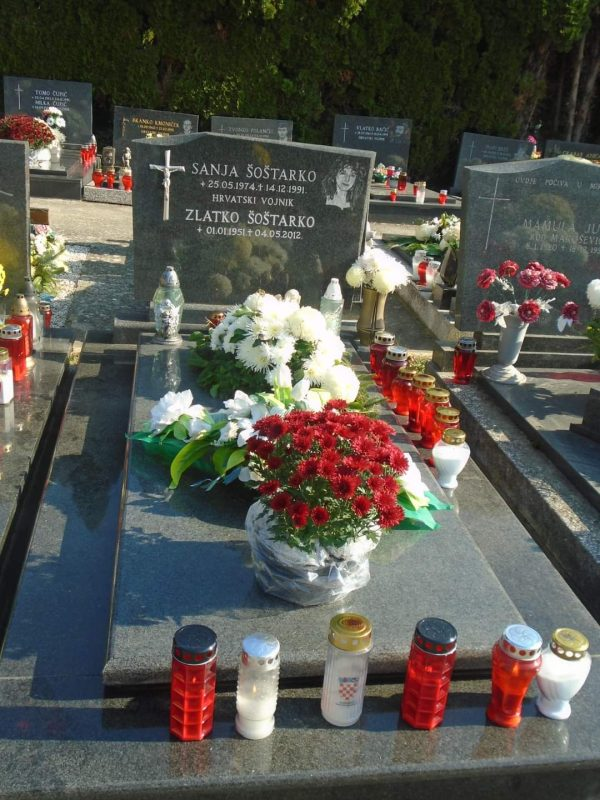 Mjesto vječnog počivališta Sanja Šoštarko