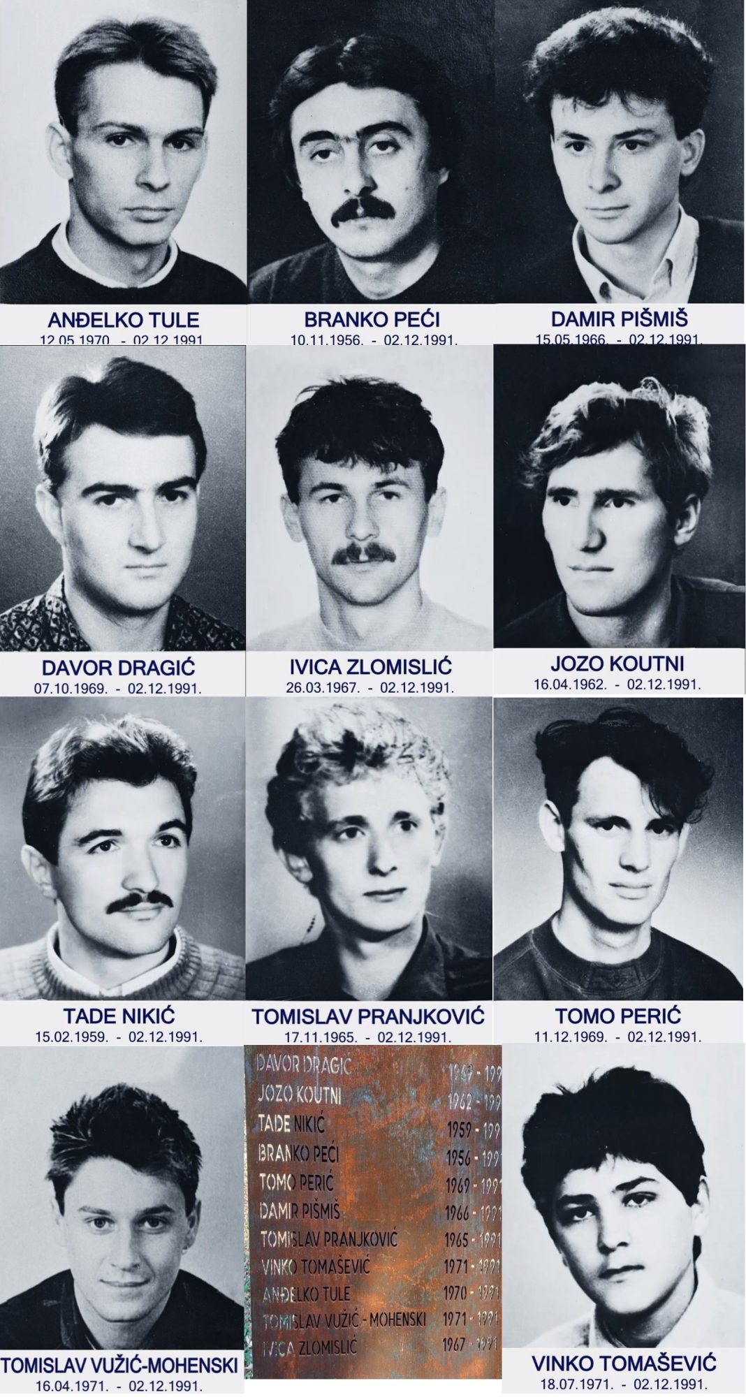 poginuli branitelji baza papuk