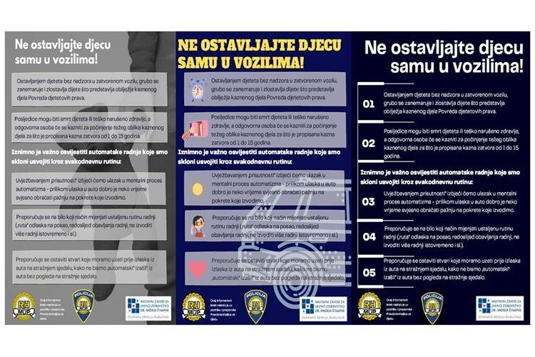 ne ostavljajte djecu samu u vozilima letak 1
