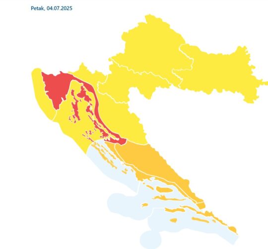 DHMZ na dan 4. srpanj 2025.