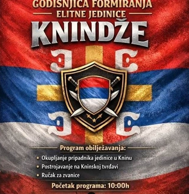 Okuoljanje paravojnih srpskih pripadnika Knindži u Kninu