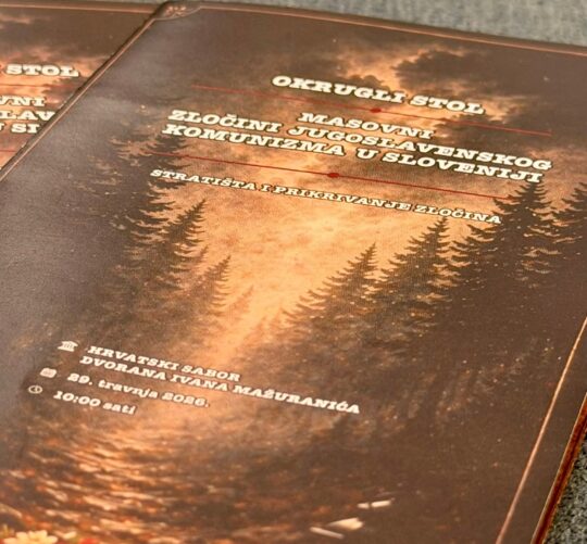Okrugli stol _Masovni zločini jugoslavenskog komunizma u Sloveniji-stratišta i prikrivanje zločina _