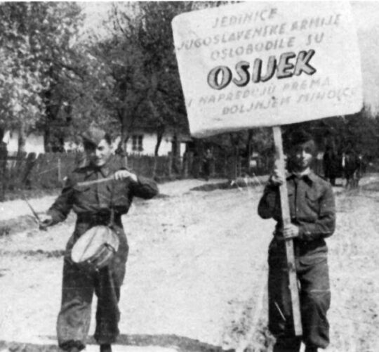 Osijek 1945, partizani Drugi svjetski rat