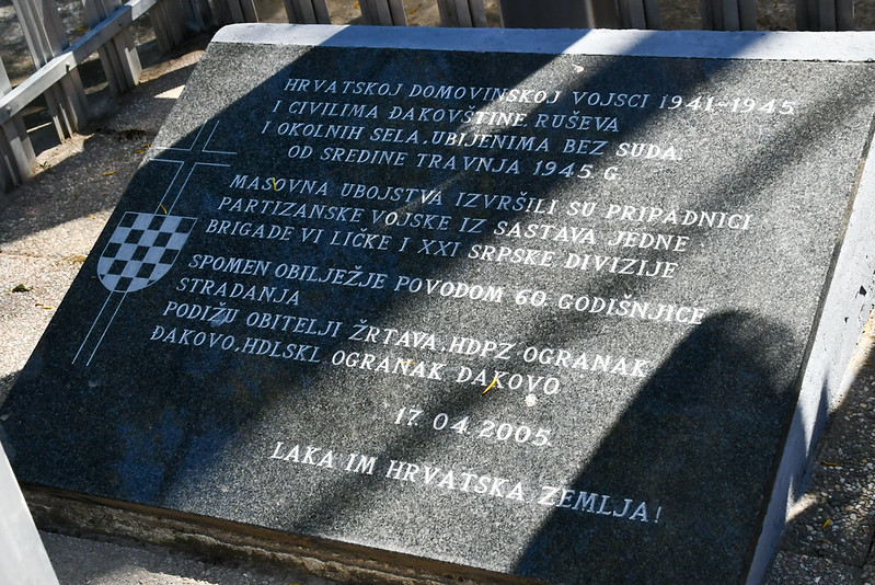 Ruševo, Spomen obilježje žrtvama komunističkih zločina