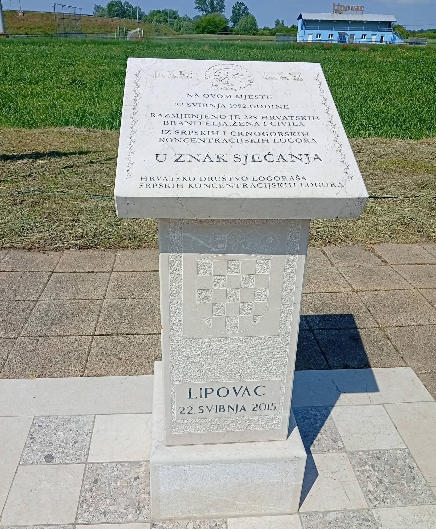 Spomen obiljlezje u Parku Mladosti u Lipovcu Razmjena logoraša Lipovac