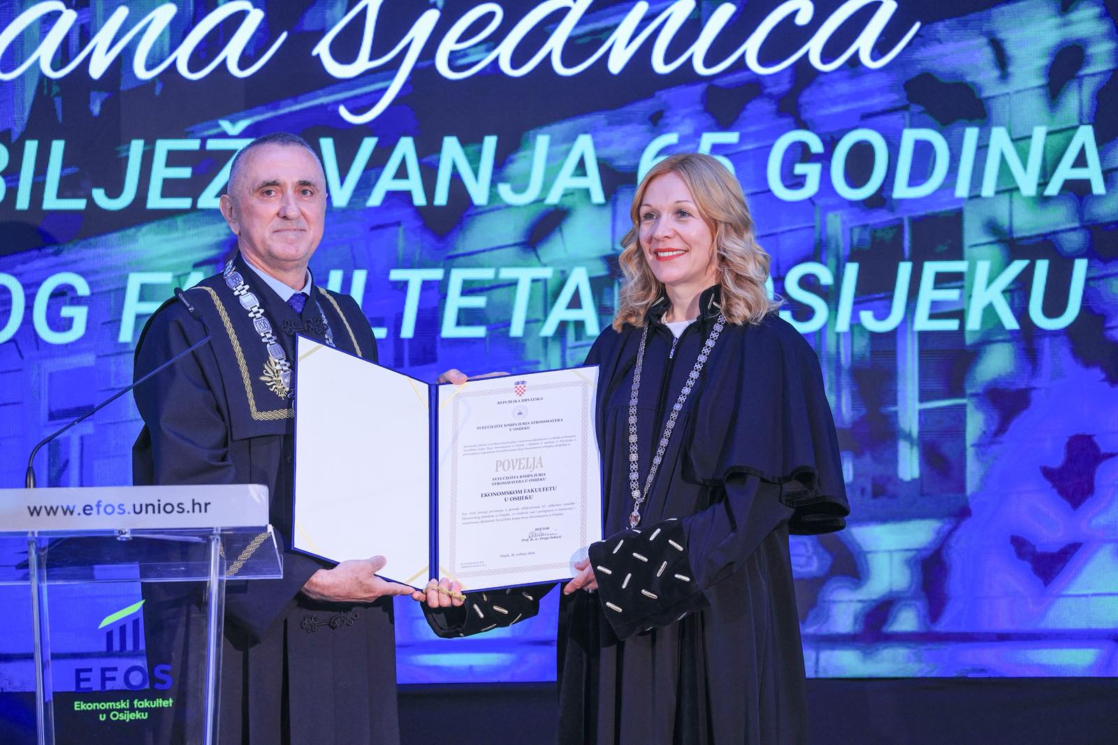 Svecano obiljezeno 65 godina EFOS a Ekonomski fakultet u Osijeku