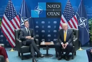 Mark Rutte i Donald Trump