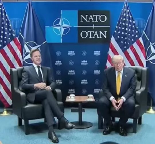 Mark Rutte i Donald Trump
